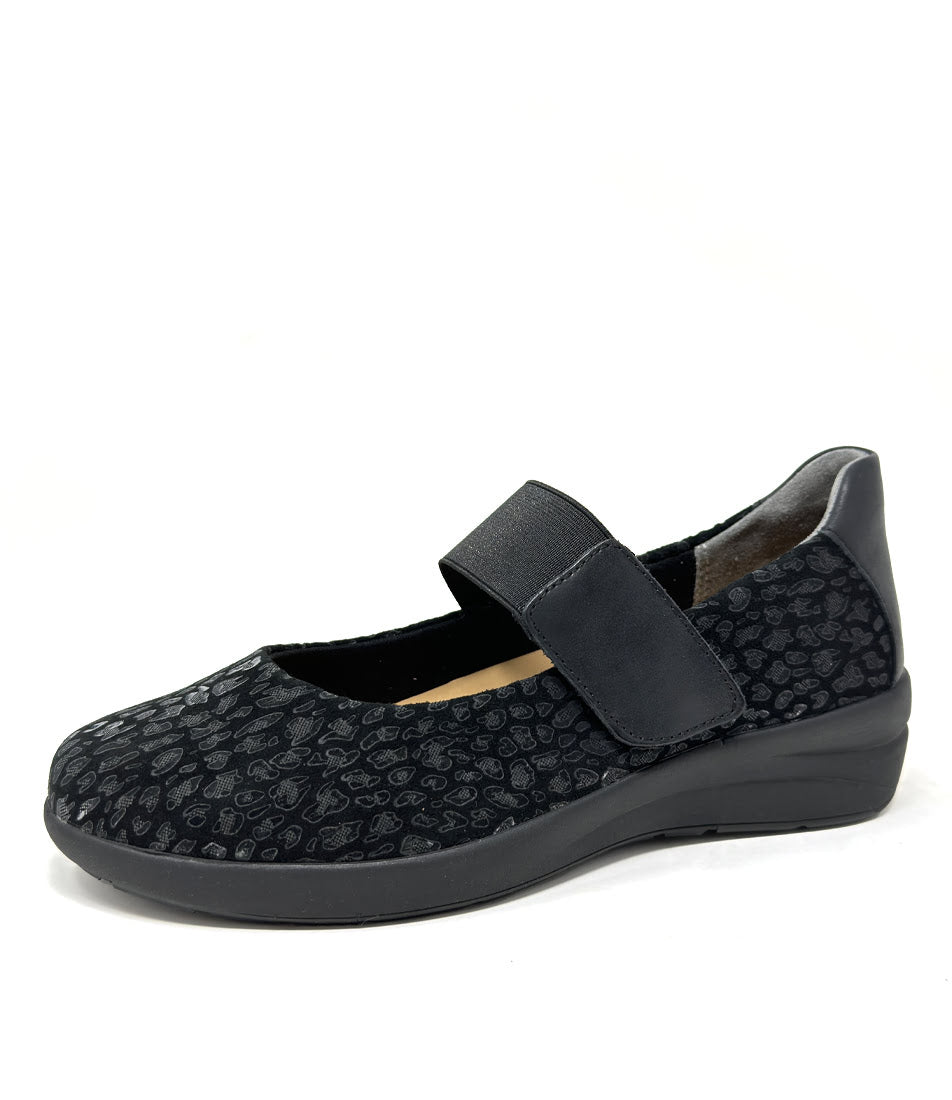 Black Leopard Multicolor Ziera Navis (Wide) Women Mary Janes | Z-580643