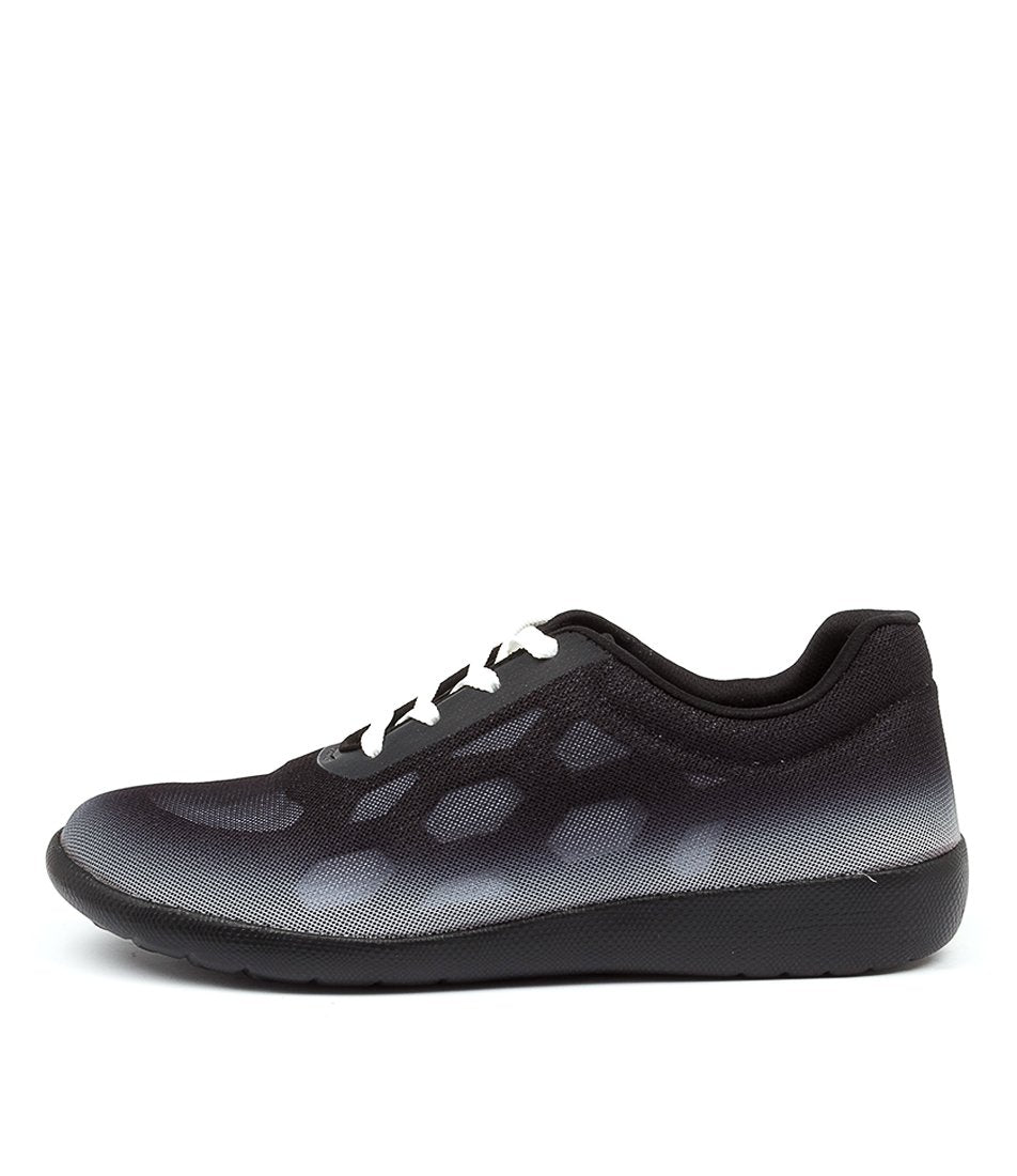 Black Ziera Umbria (Extra Wide, Adjustable Fit) Women Sneakers | Z-347601